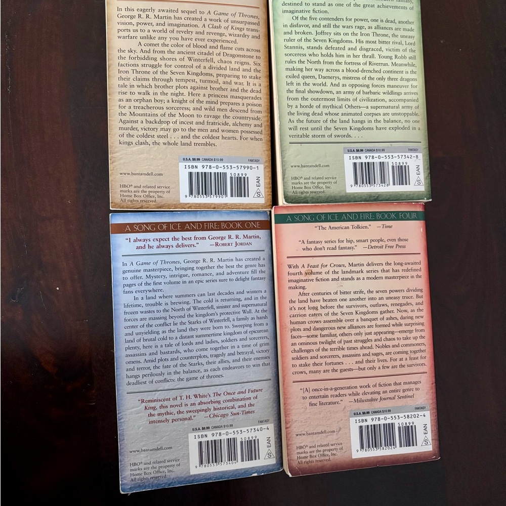 Game Of Thrones George R.R. Martin 4 Book Set - Picture 3 of 7